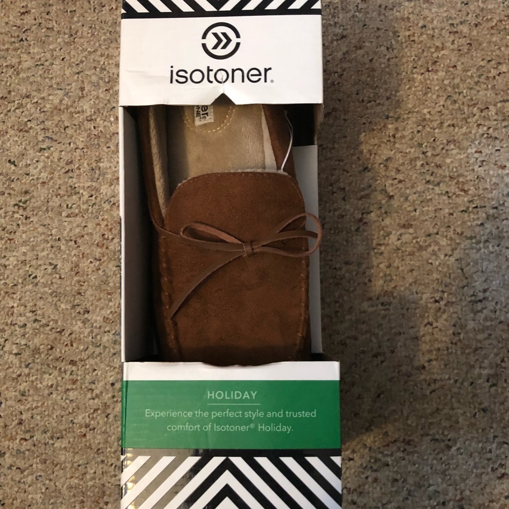 Isotoner gel comfort slippers - Brown 9.5-10.5